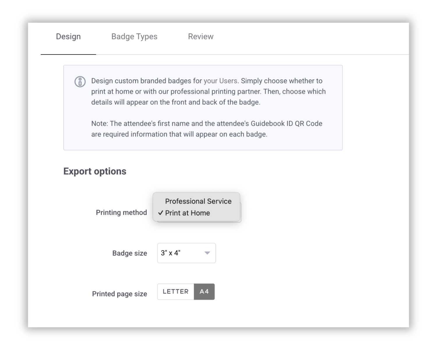 DIY and professional printing in Guidebook