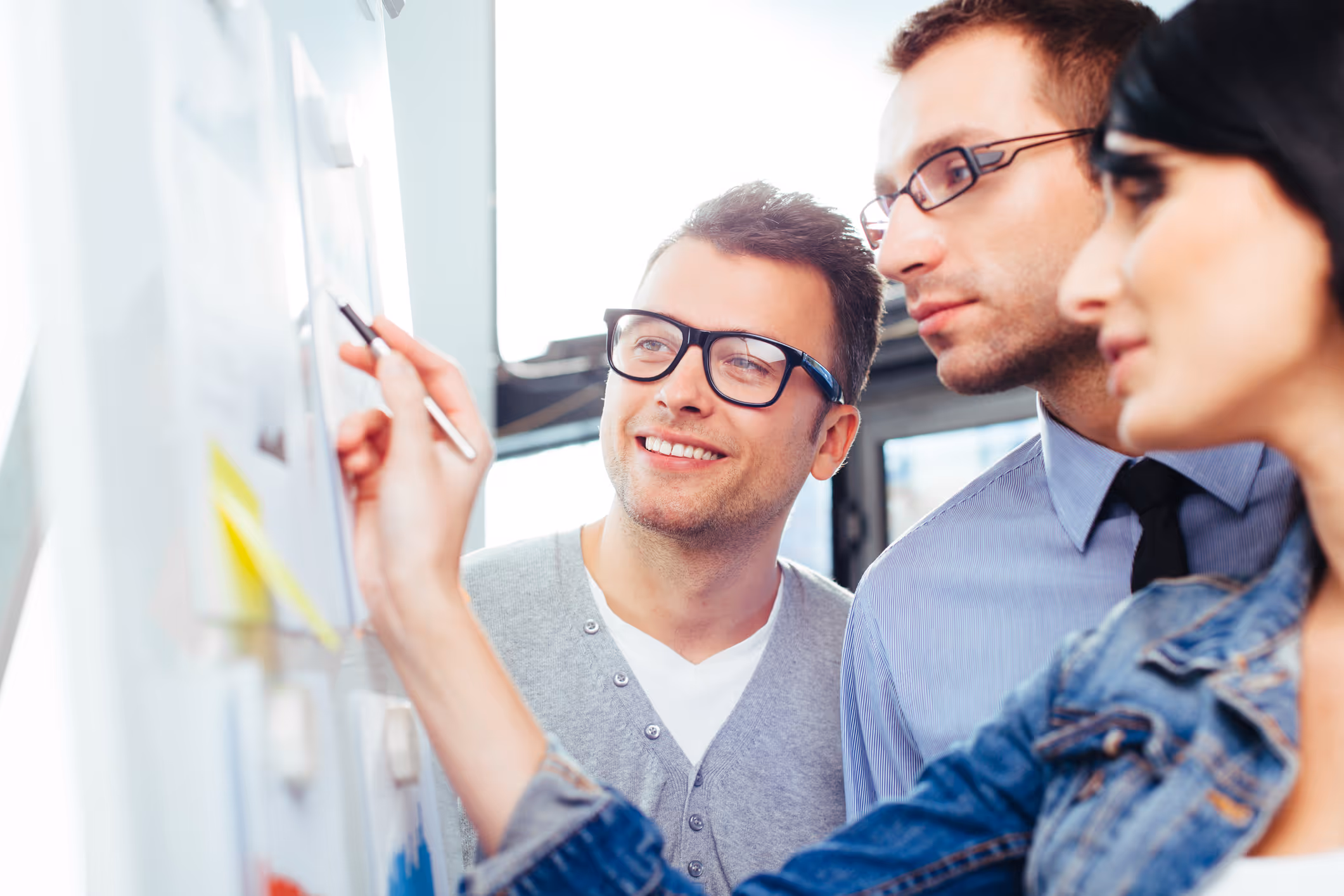 team working on event budget