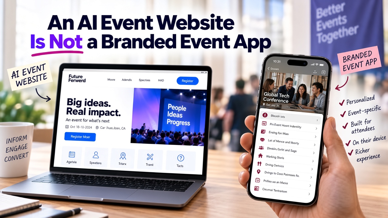An AI Event Website Is Not a Branded Event App