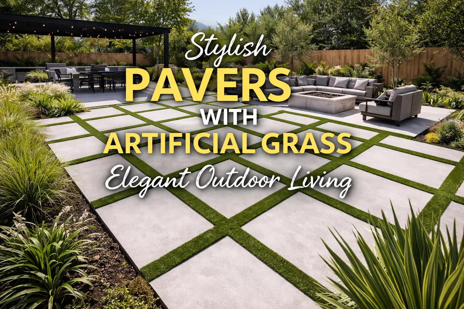 Backyard Artificial Grass and Pavers for Everyday Living