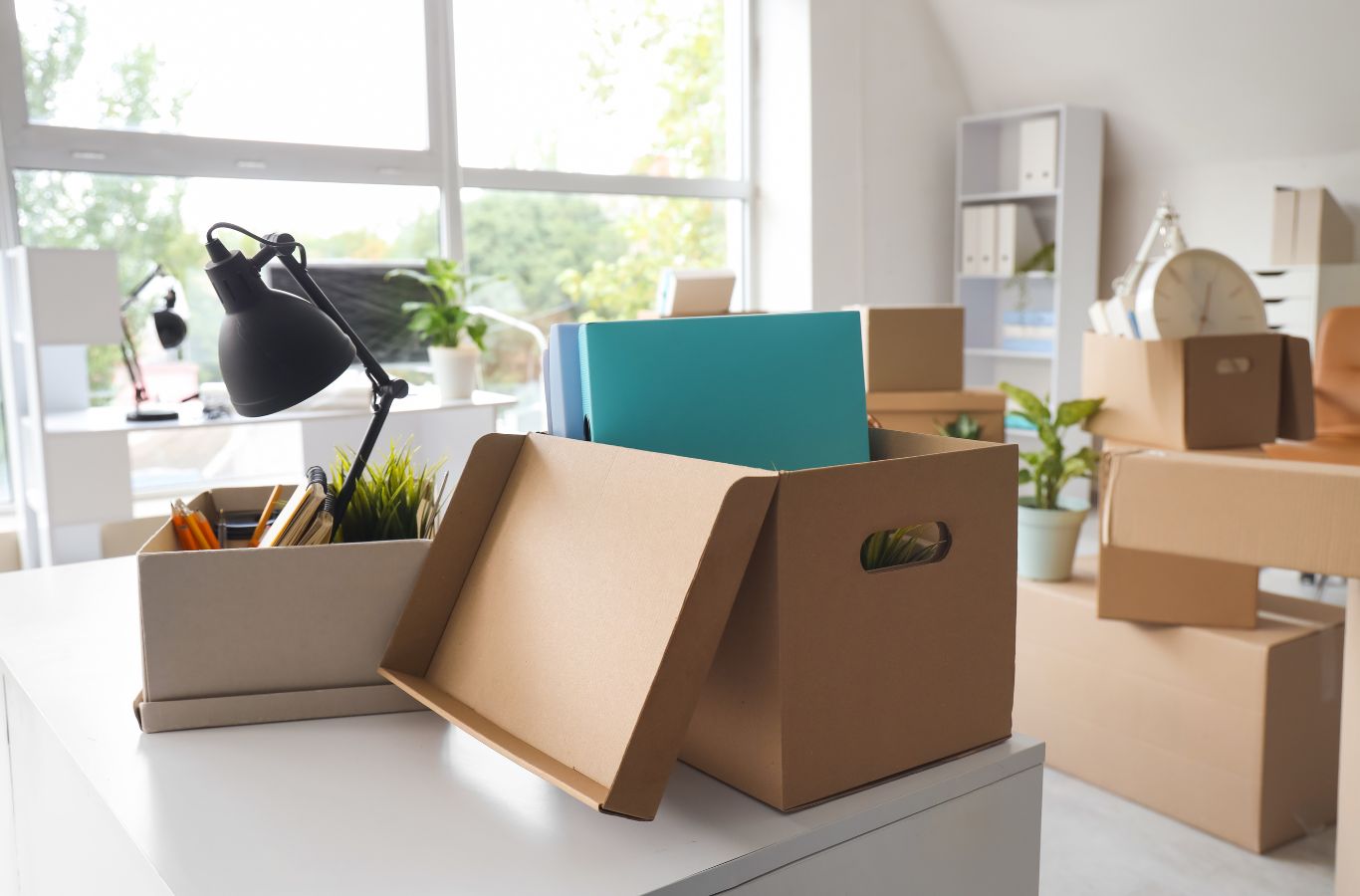 Minute Men Movers crew packing and organizing boxes during a residential moving company job in Minnetonka with efficient workflow