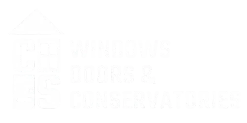 Logo featuring a stylized house icon and the text 'Windows Doors Conservatories'.