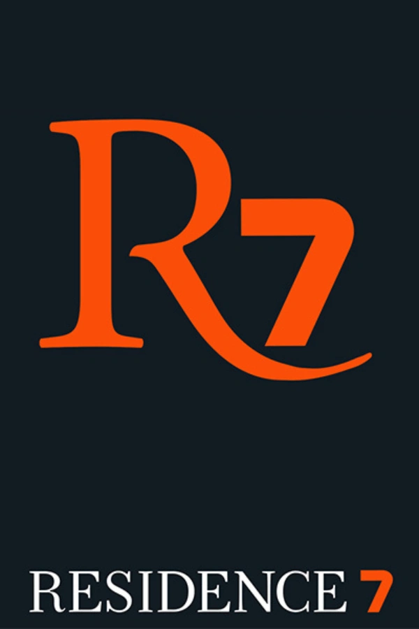 Residence 7 logo with a large stylized orange 'R7' and the text 'RESIDENCE 7' below on a dark background.