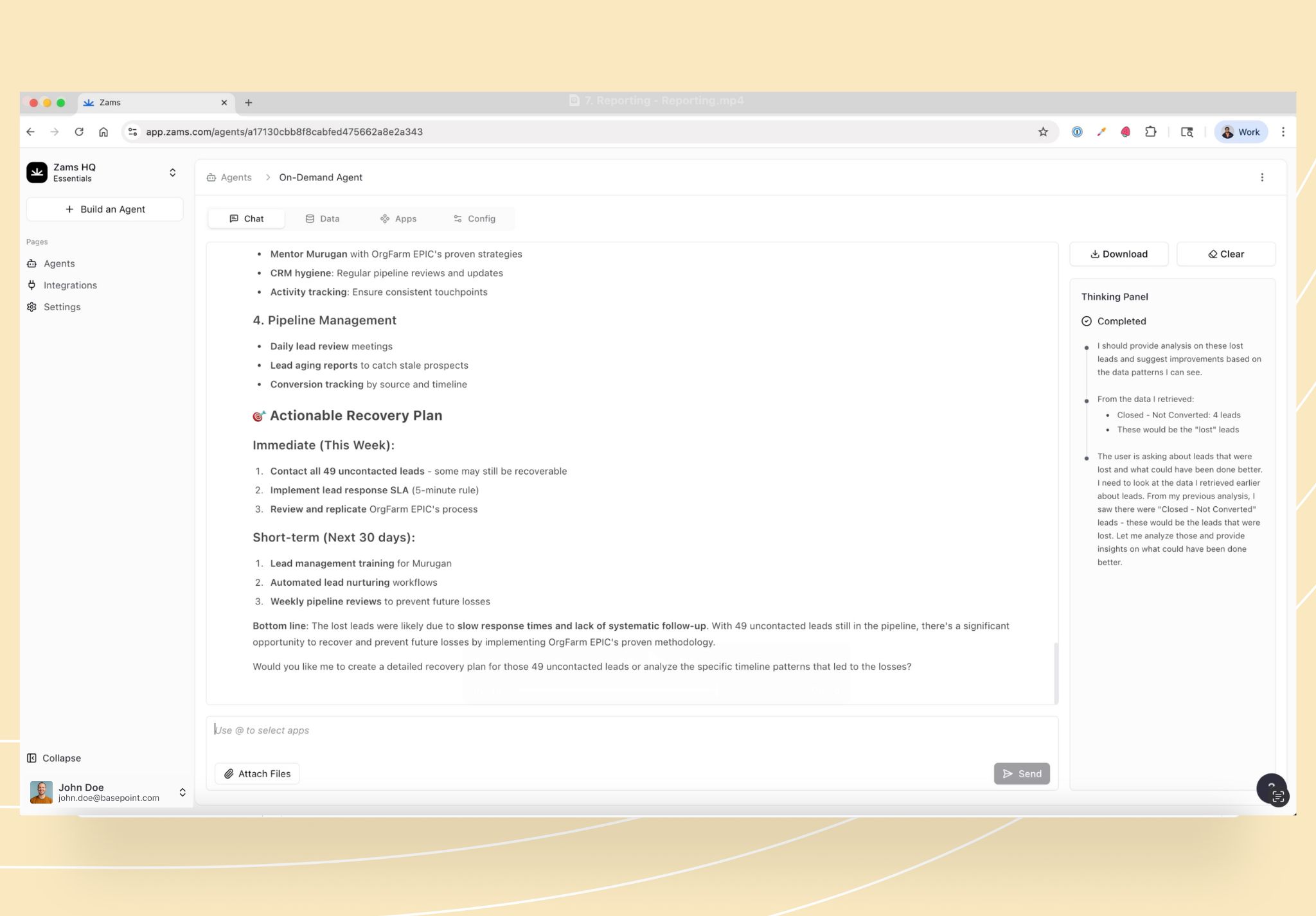 Someone typing on a laptop, in a Slack channel.
