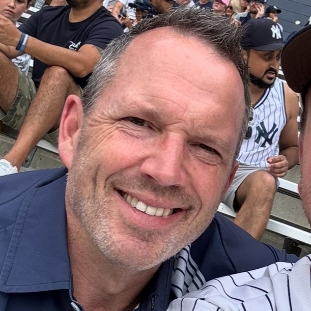 Bruce Potter attending baseball game