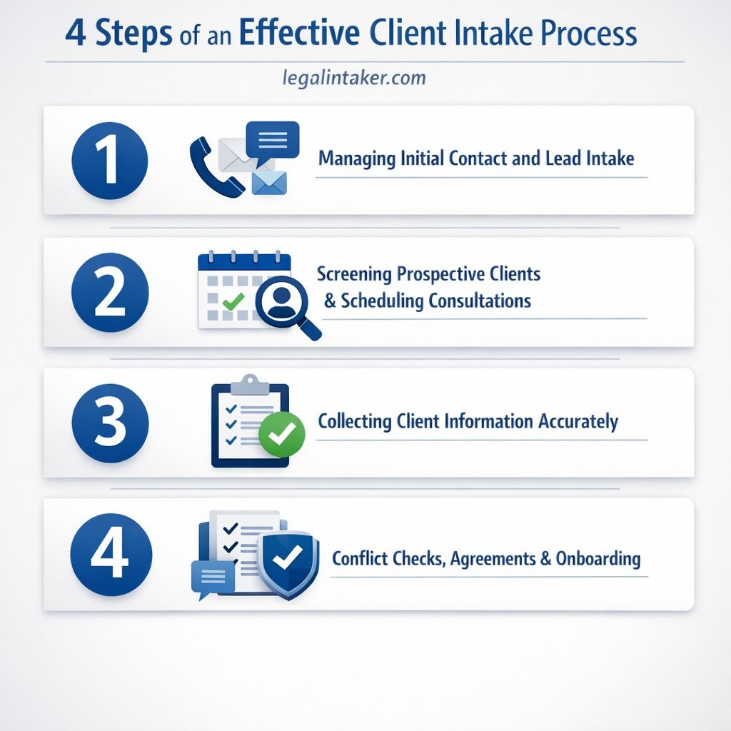 4 steps of client intake process
