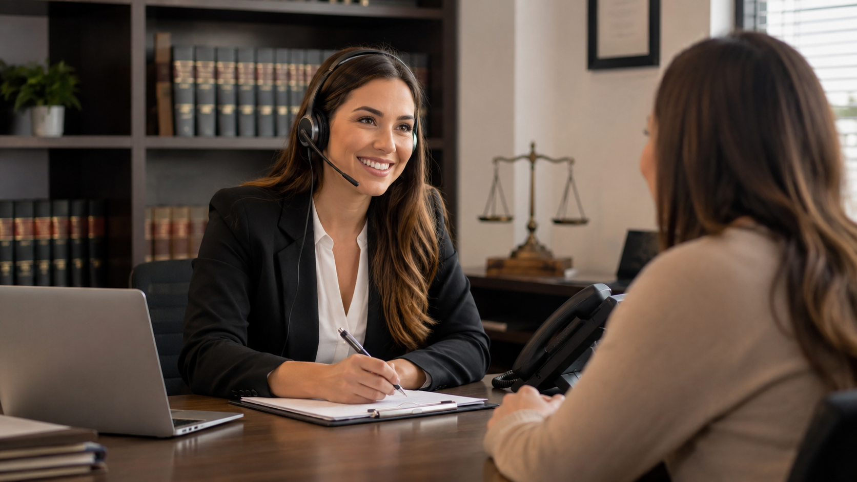 intake specialist working with a client