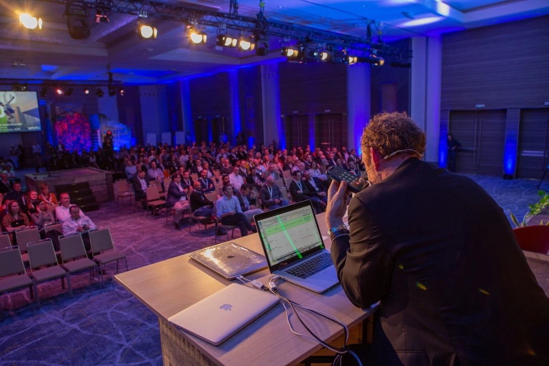 John Costigan Taling On Stage