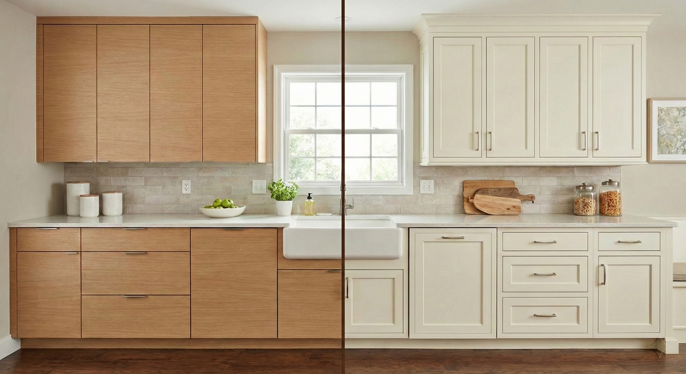 European Frameless Cabinets vs. Traditional Framed Cabinets in Virginia Kitchen Remodels