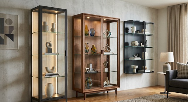 curio cabinet with a specialized type of display case