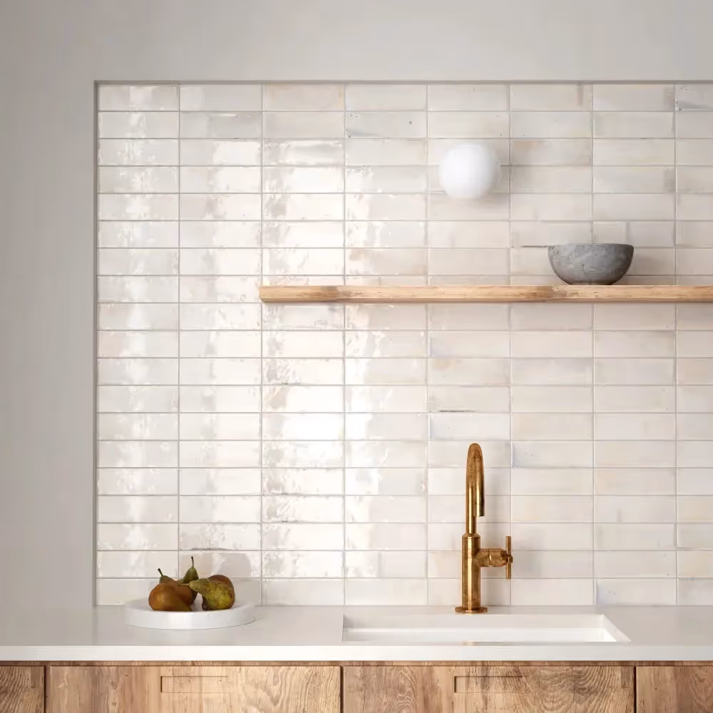 Modena Curve White 2.5X8 Ceramic Subway Tile