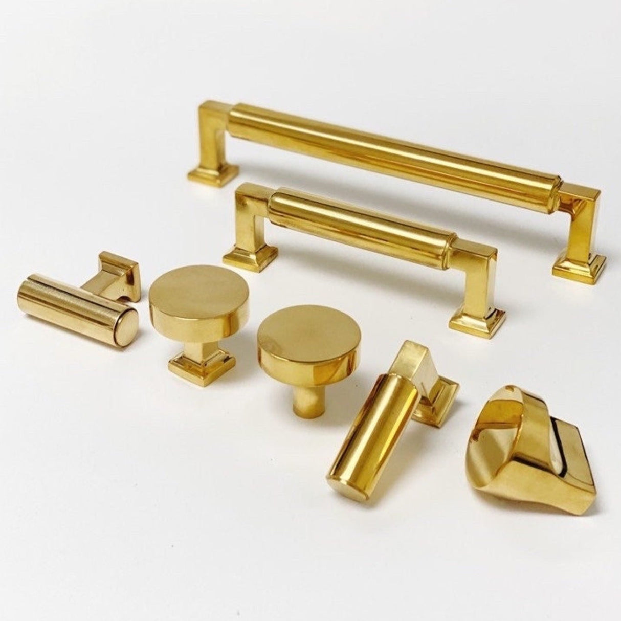 Unlacquered Brass "Neal" Cabinet Knobs and Pulls Cabinet Hardware – Forge  Hardware Studio
