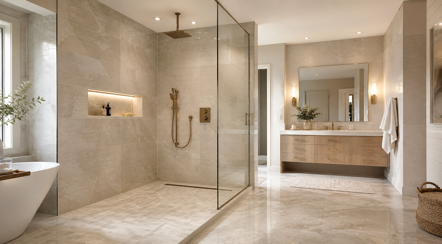 11 Large Tile Shower Ideas To Instantly Upgrade Master Bath