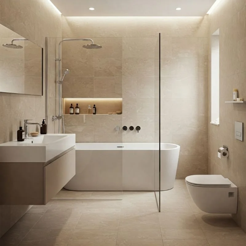 15 Beige Bathroom Ideas That Feel Warm and Sophisticated