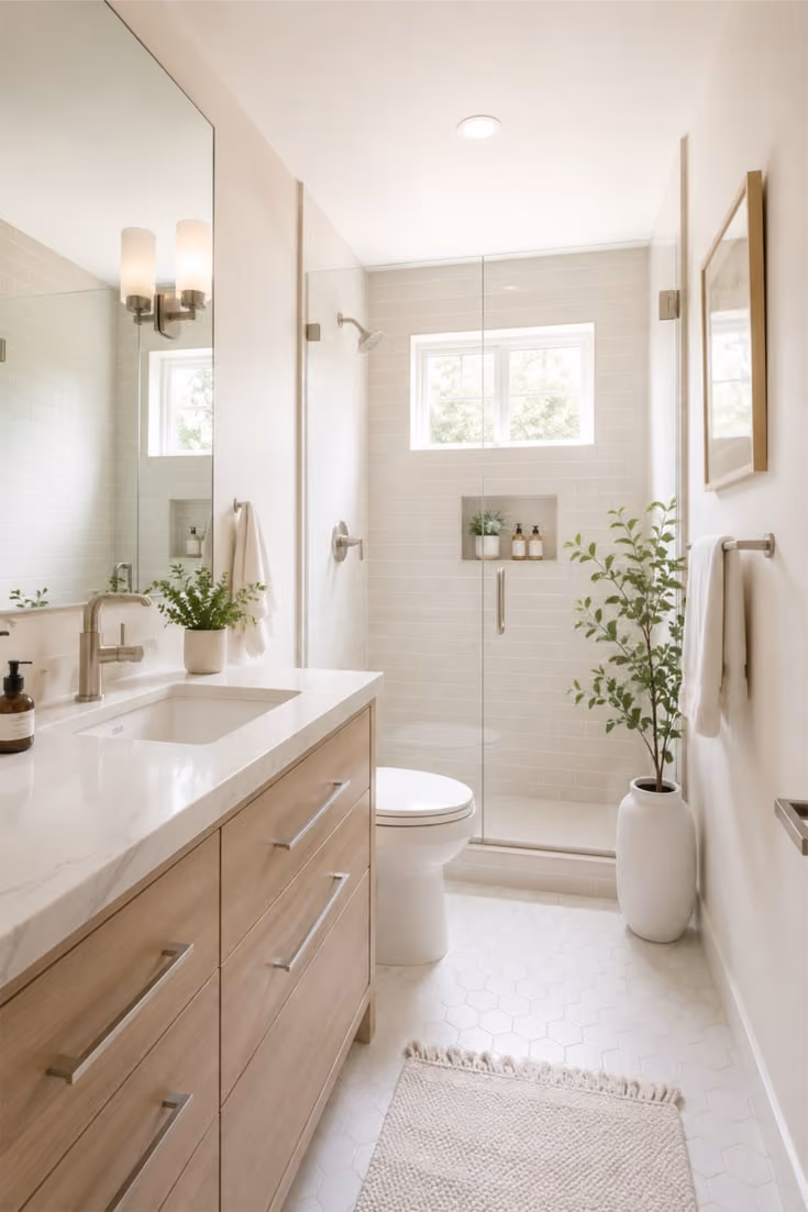 Guest Bathroom Vanity and Countertop Ideas on a Budget