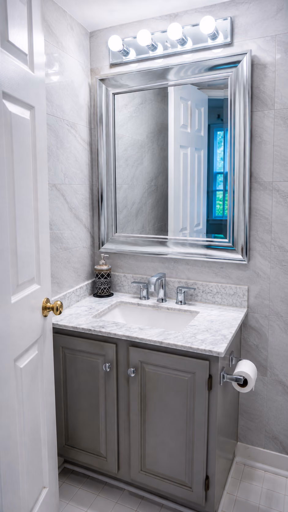 Fairfax, VA – Powder Room Transformation | Tile Installation