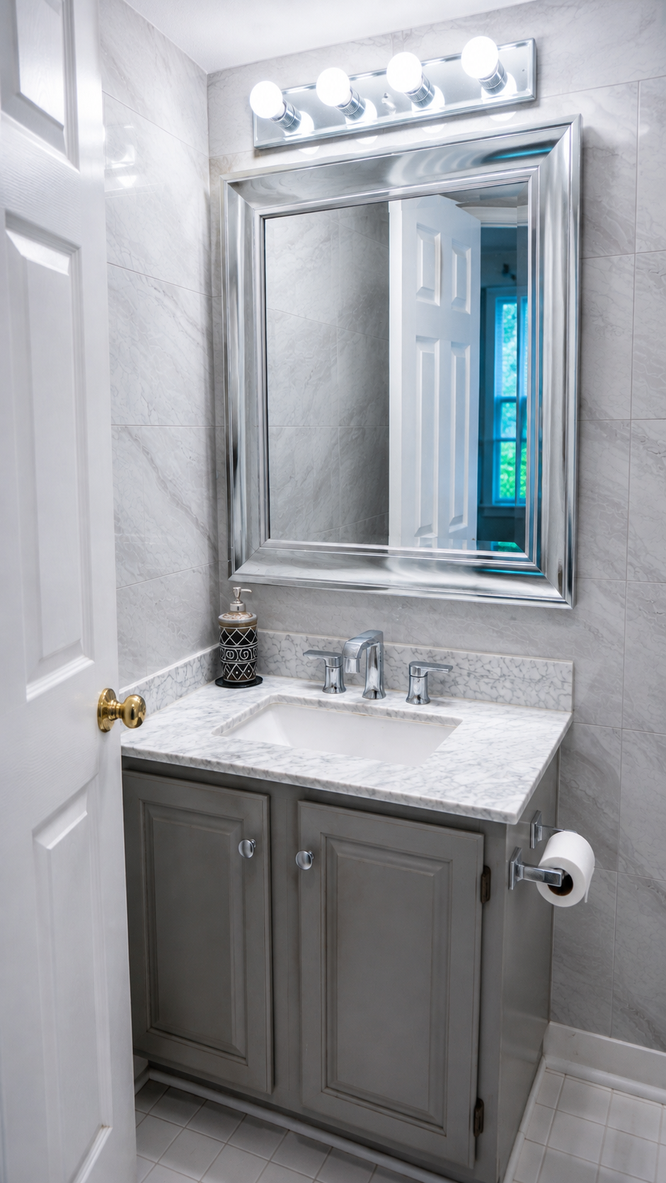 Fairfax, VA – Powder Room Transformation | Tile Installation