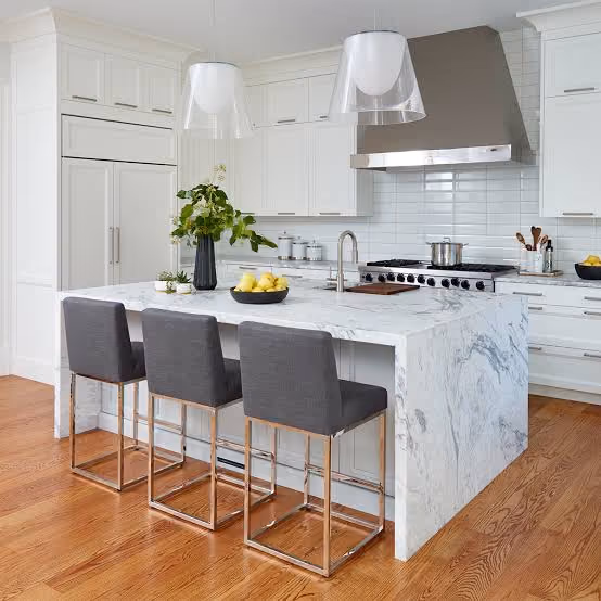 Why You Need to Consider a Waterfall Edge Island for Your Kitchen - DEANE, Inc.
