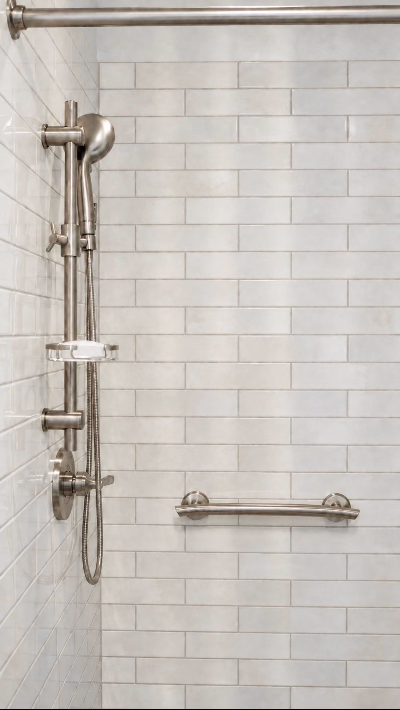 Senior living shower remodel finished view