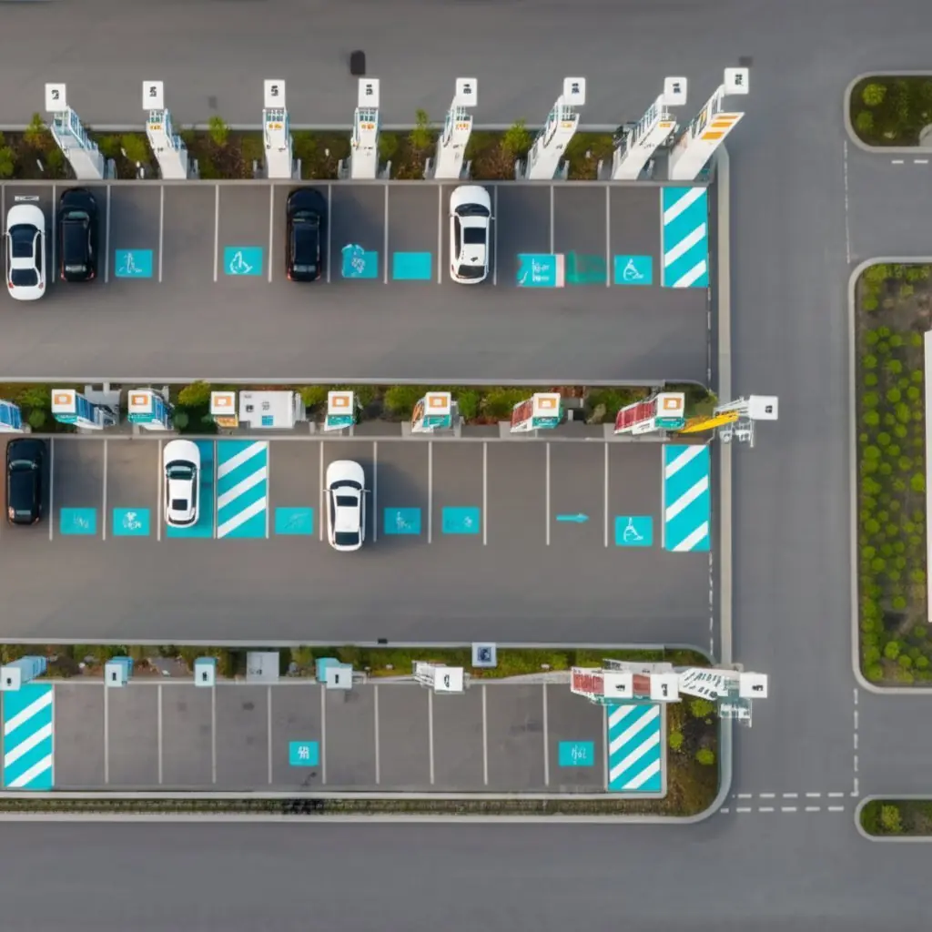 well organized public ev charging site