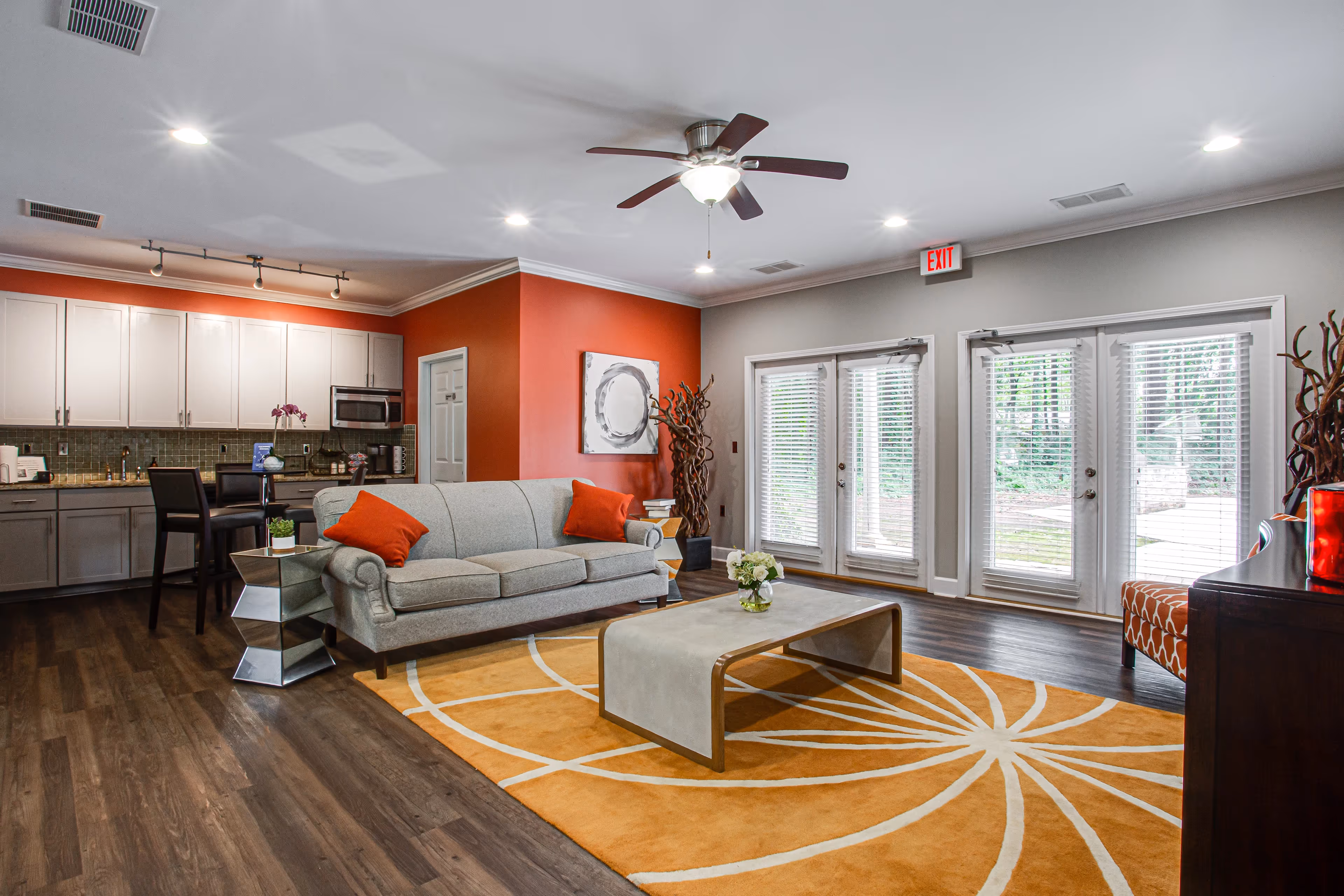 community lounge with chairs