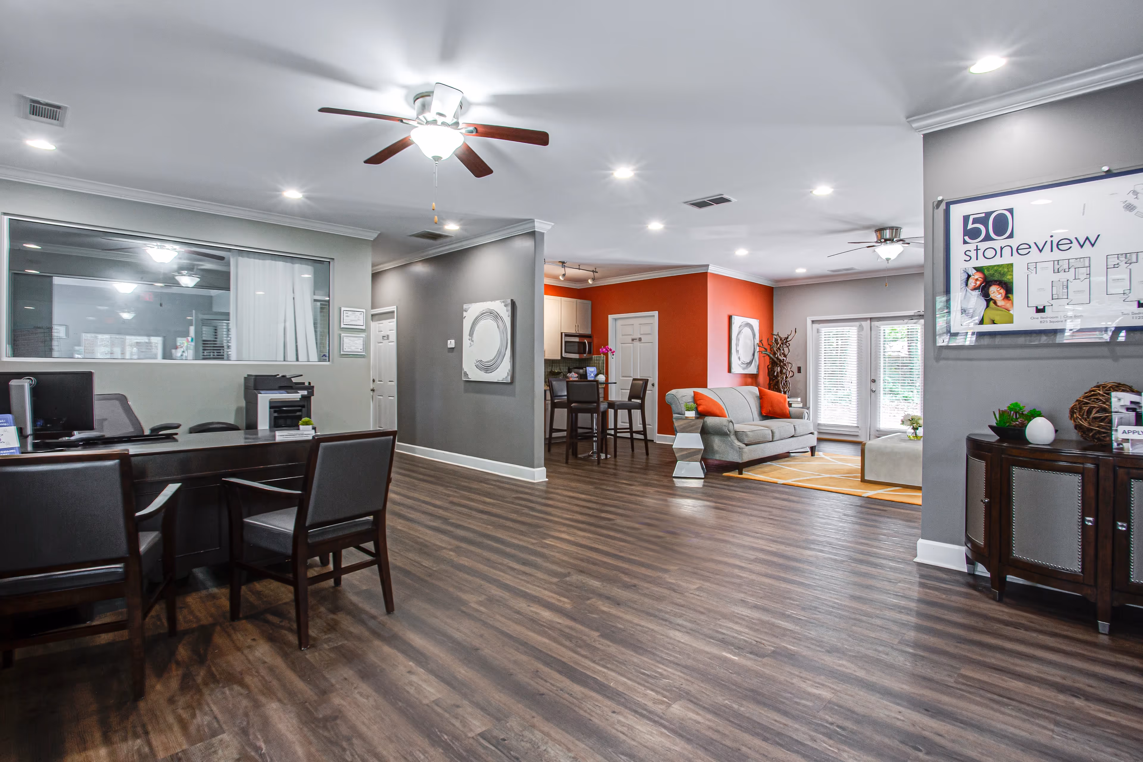 community lounge with seating area