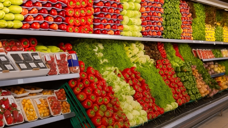 Tiered Vegetable Display