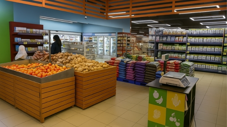 Central Produce Aisle Display