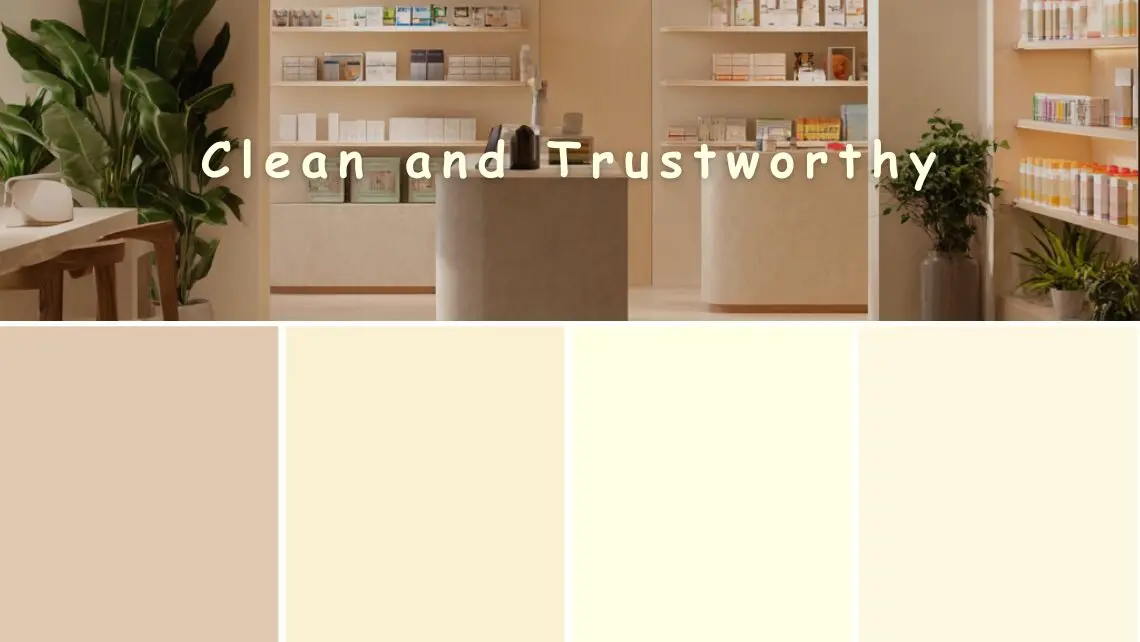 Warm Whites & Creams – Clean and Trustworthy