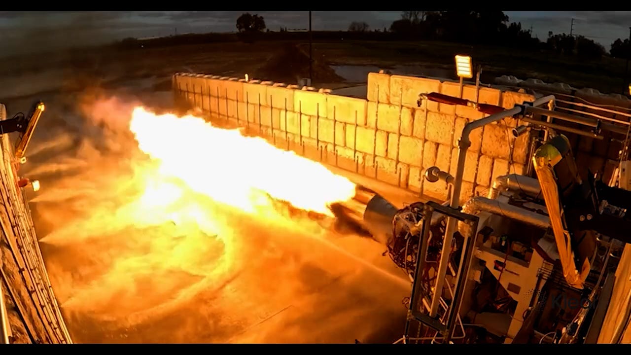 Our client Astra test firing an engine