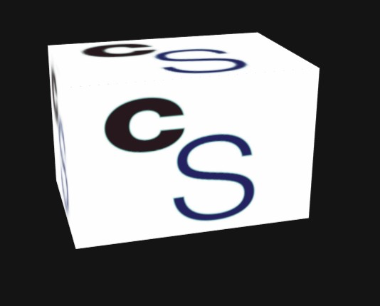 3D white cube with large black letter C and blue letter S on each visible face against a black background.