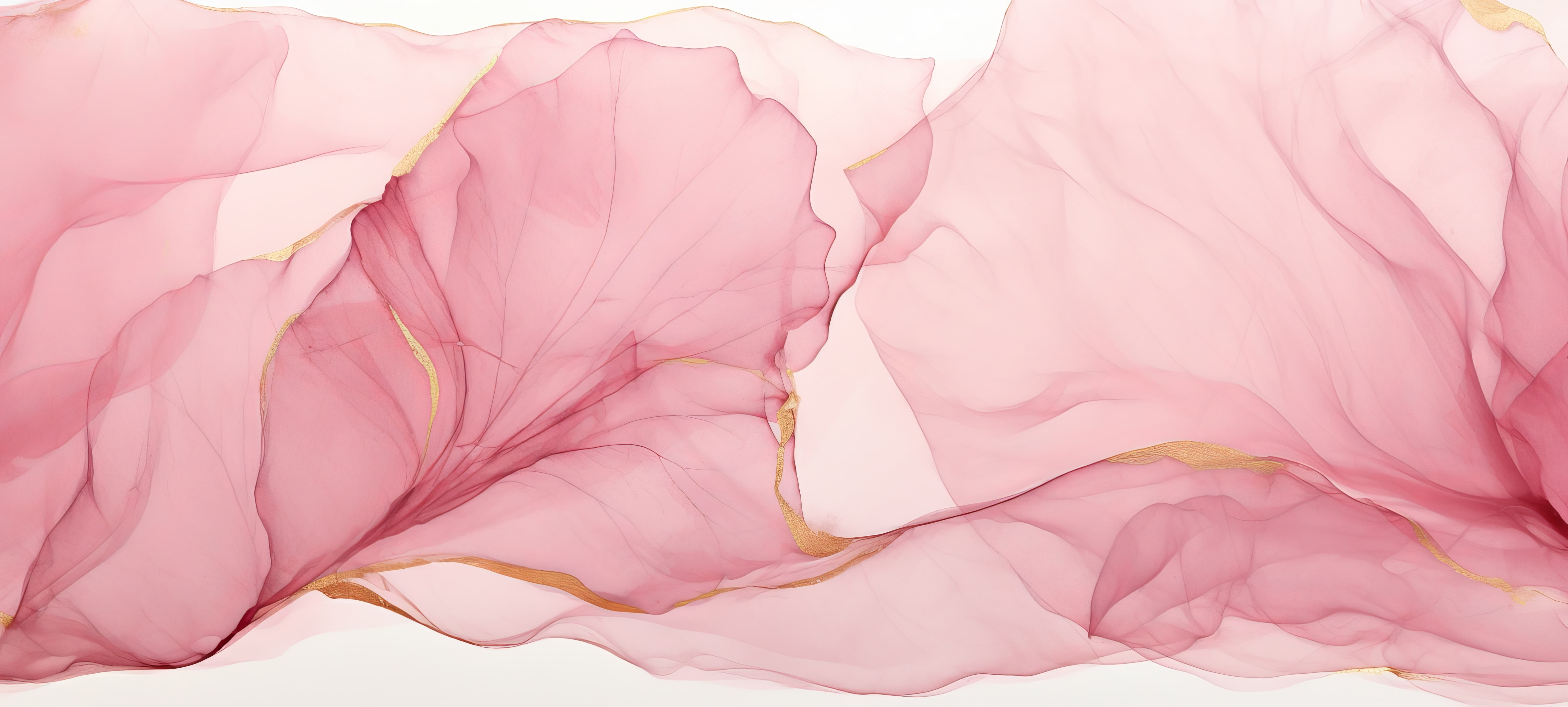 A close up of a pink flower on a white background.