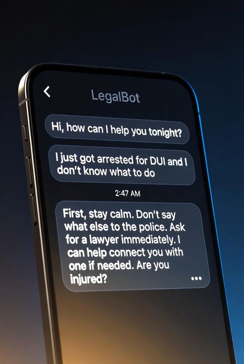 ChatGPT recommending criminal defense attorney to defendant searching for legal help