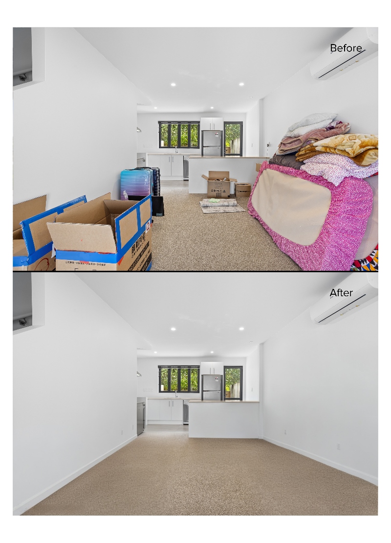 Aerial view of a residential property and large home with a complex grey roof and pool, outlined by a yellow indicative boundary line in a lush suburban setting.