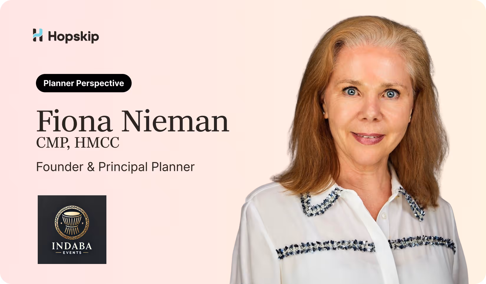 Headshot of Fiona and details about the planner perspective