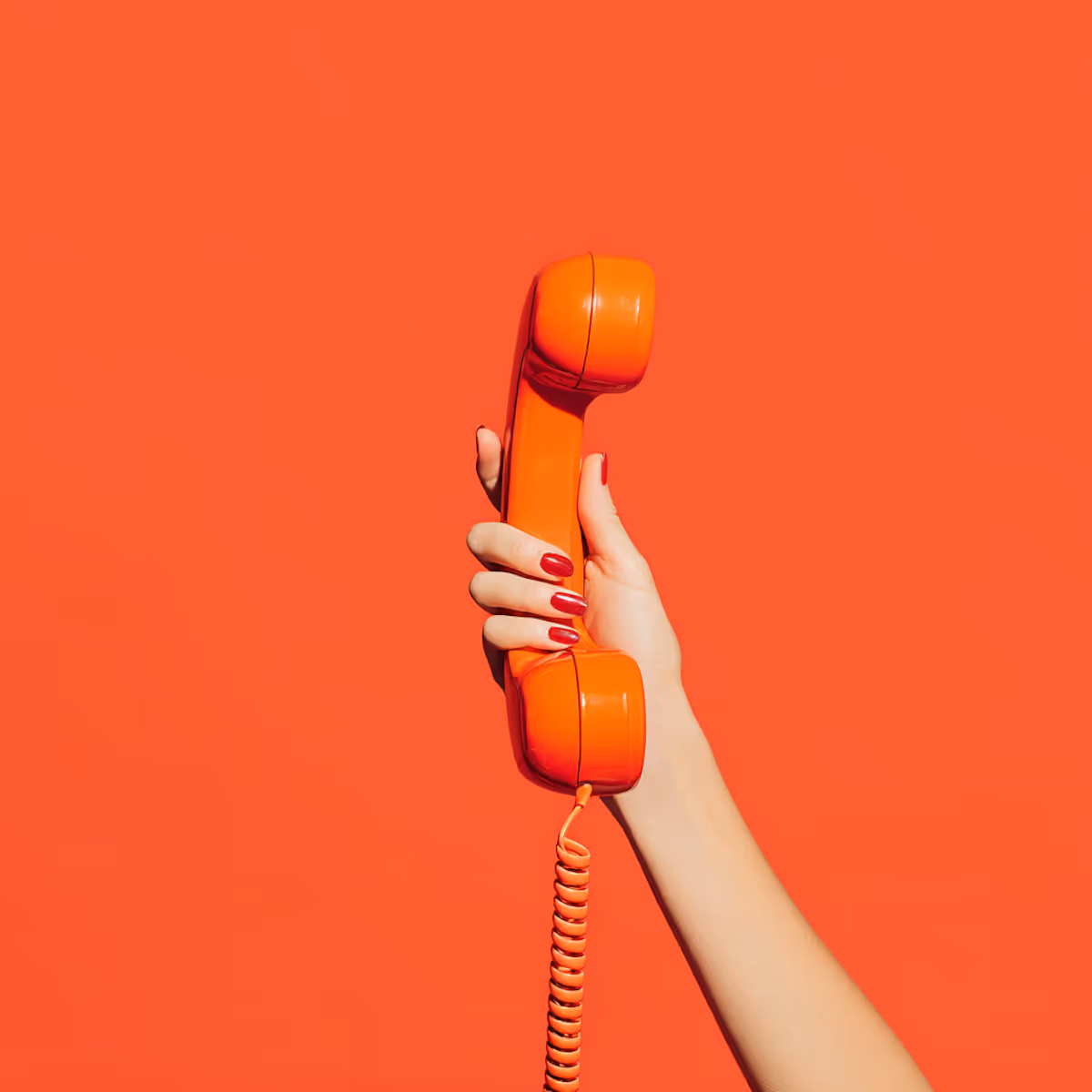 Orange Vintage Telephone