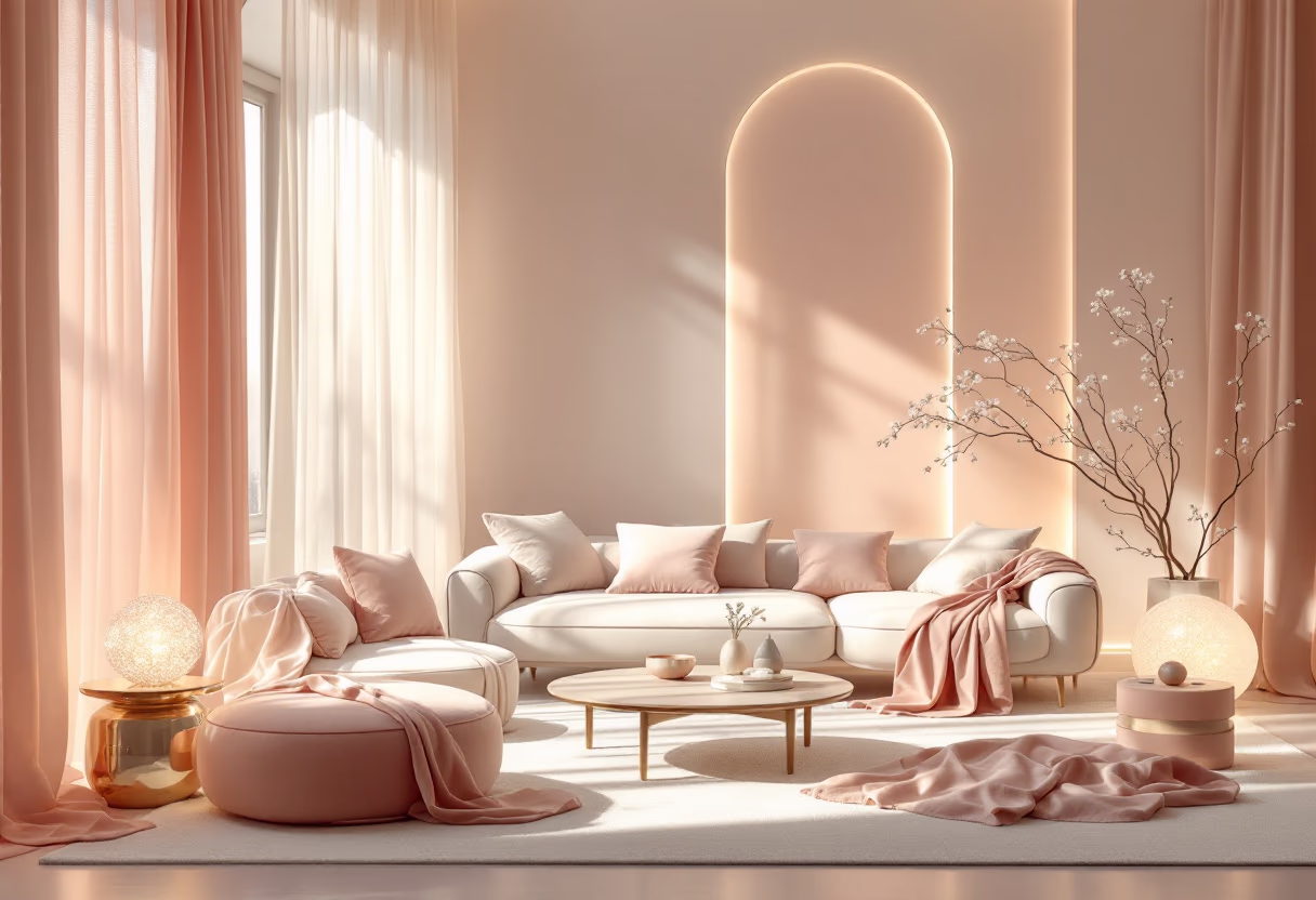 image of living room with ecommerce company furniture integrated