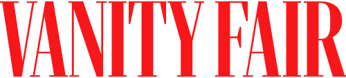 The words 'VANITY FAIR' in bold red capital letters on a black background.