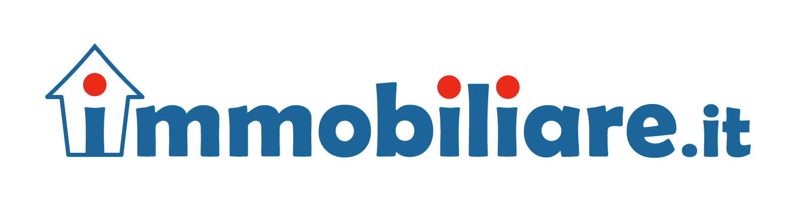 immobiliare.it logo with a white house icon featuring a red circle above a stylized 'i'.