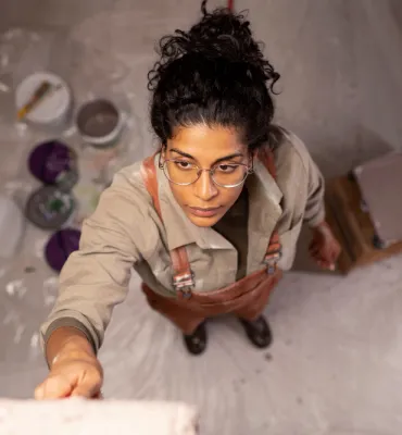 worker painting