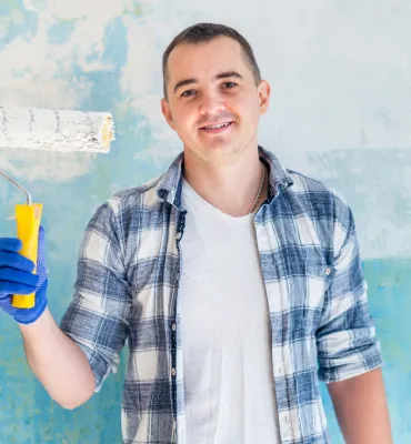 worker painting
