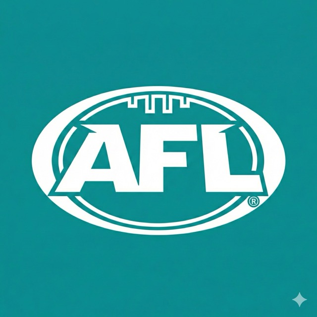 AFL logo in white on teal background.