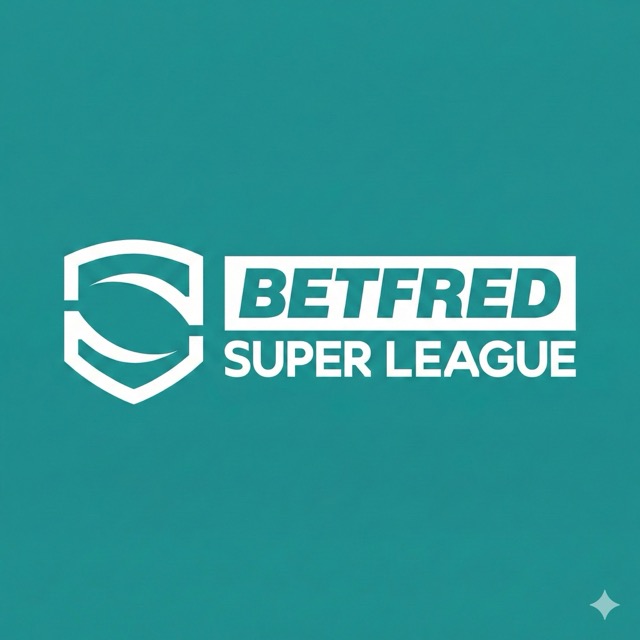 Betfred Super League logo with teal background and white text and emblem.