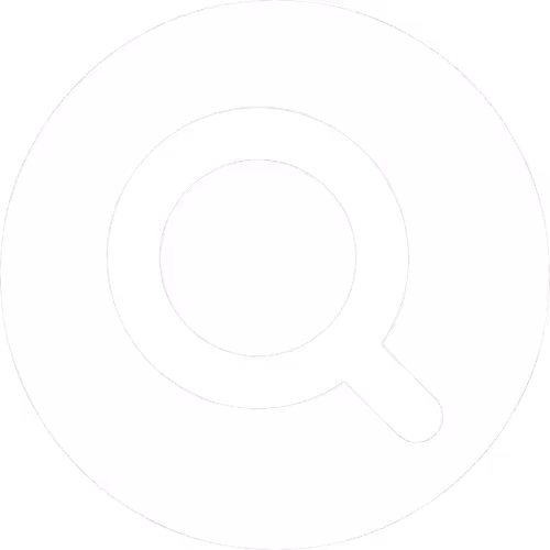 Icône de loupe blanche sur fond transparent.