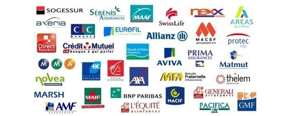 Assurances : AXA, Allianz, MAIF, MACIF, GMF, Groupama, Crédit Mutuel, etc.