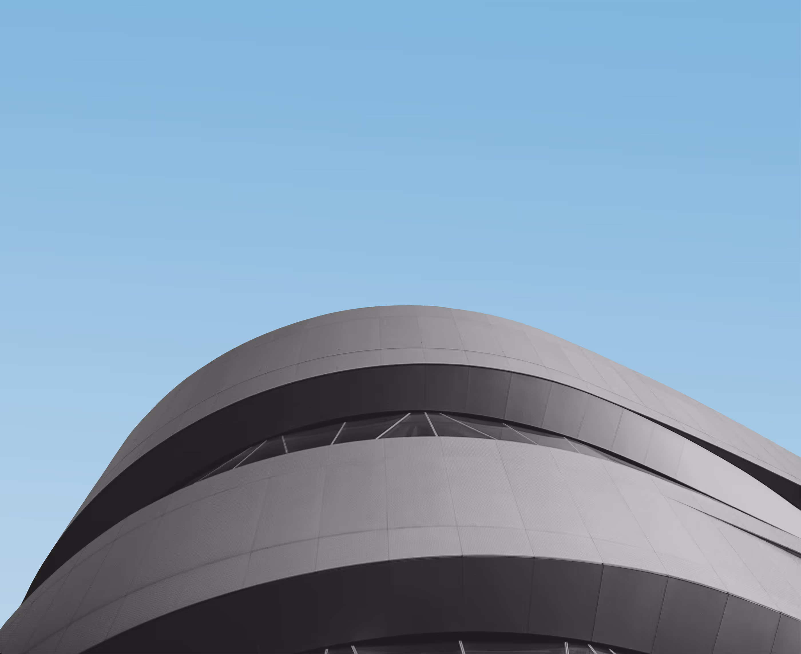 Modern curved parking building