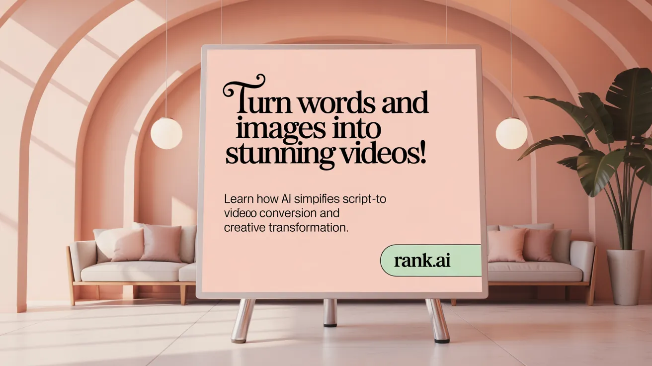 Turn Words and Images into Stunning Videos! Learn how AI simplifies script-to-video conversion and creative transformation.