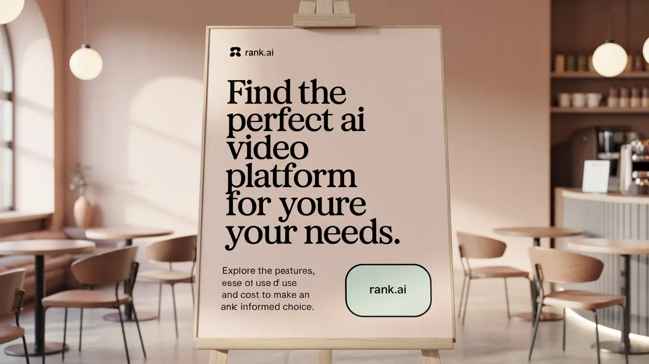 Find the Perfect AI Video Platform for Your Needs! Explore key features, ease of use, and cost to make an informed choice.