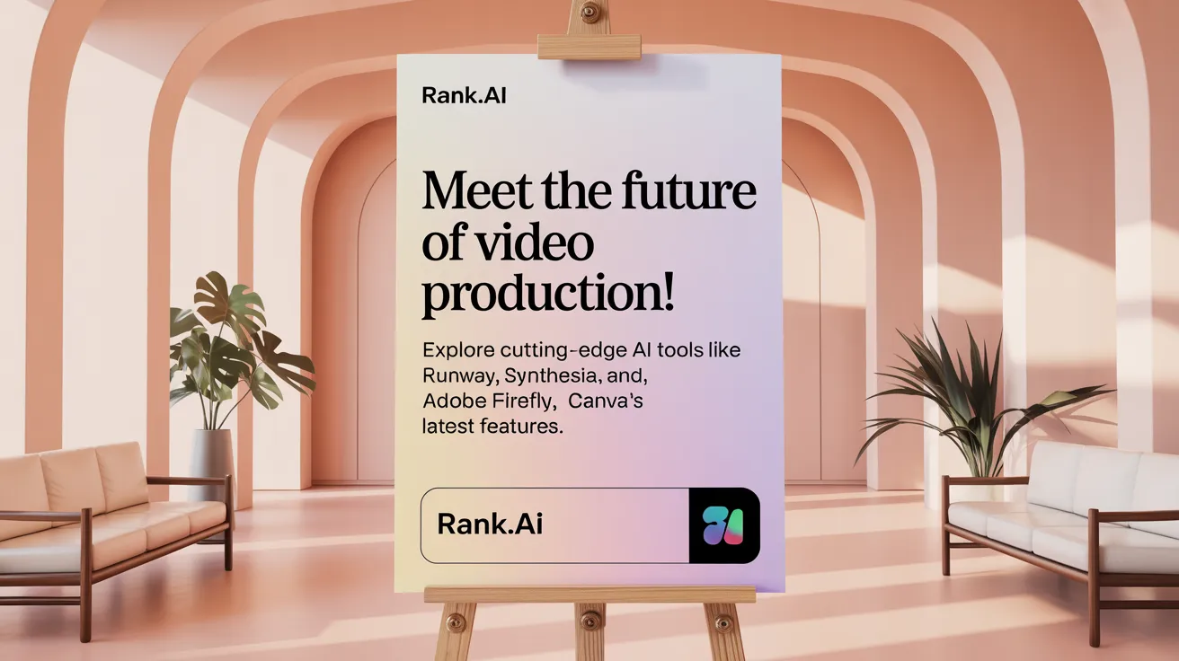 Meet the Future of Video Production! Explore cutting-edge AI tools like Runway, Synthesia, Adobe Firefly, and Canva’s latest features.