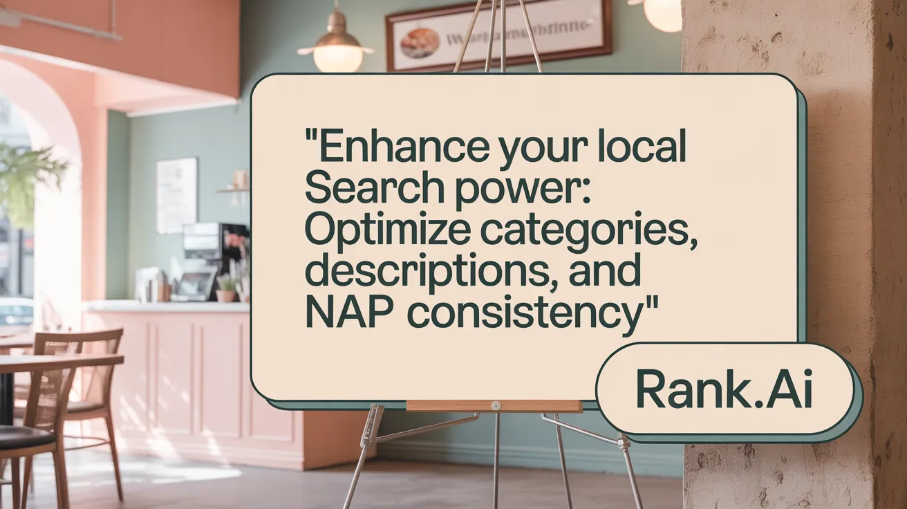 Enhance Your Local Search Power: Optimize Categories, Descriptions, and NAP Consistency